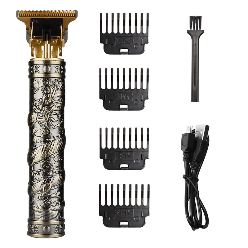 2022 Usb Vintage Dragon Plastic T9 Hair Trimmer Cordless Hair Cutter ...