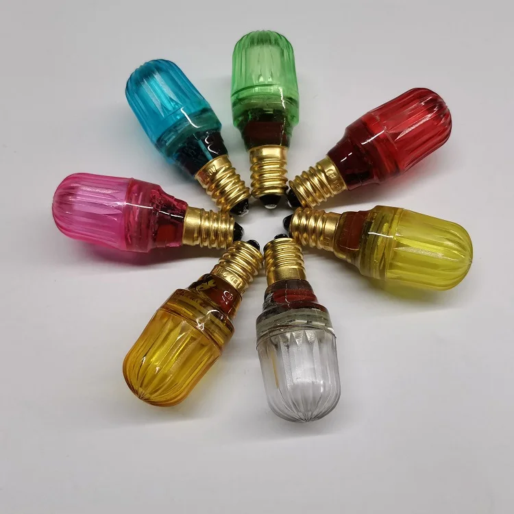 IP44 christmas decoration plastic colorful 1w led e14 230v t25 bulb