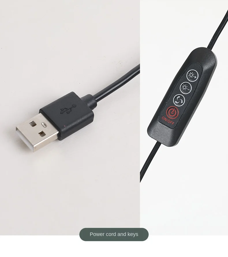 现代铝制学生夹护眼可调长臂折叠发光二极管台灯可调光3000-6500K色温