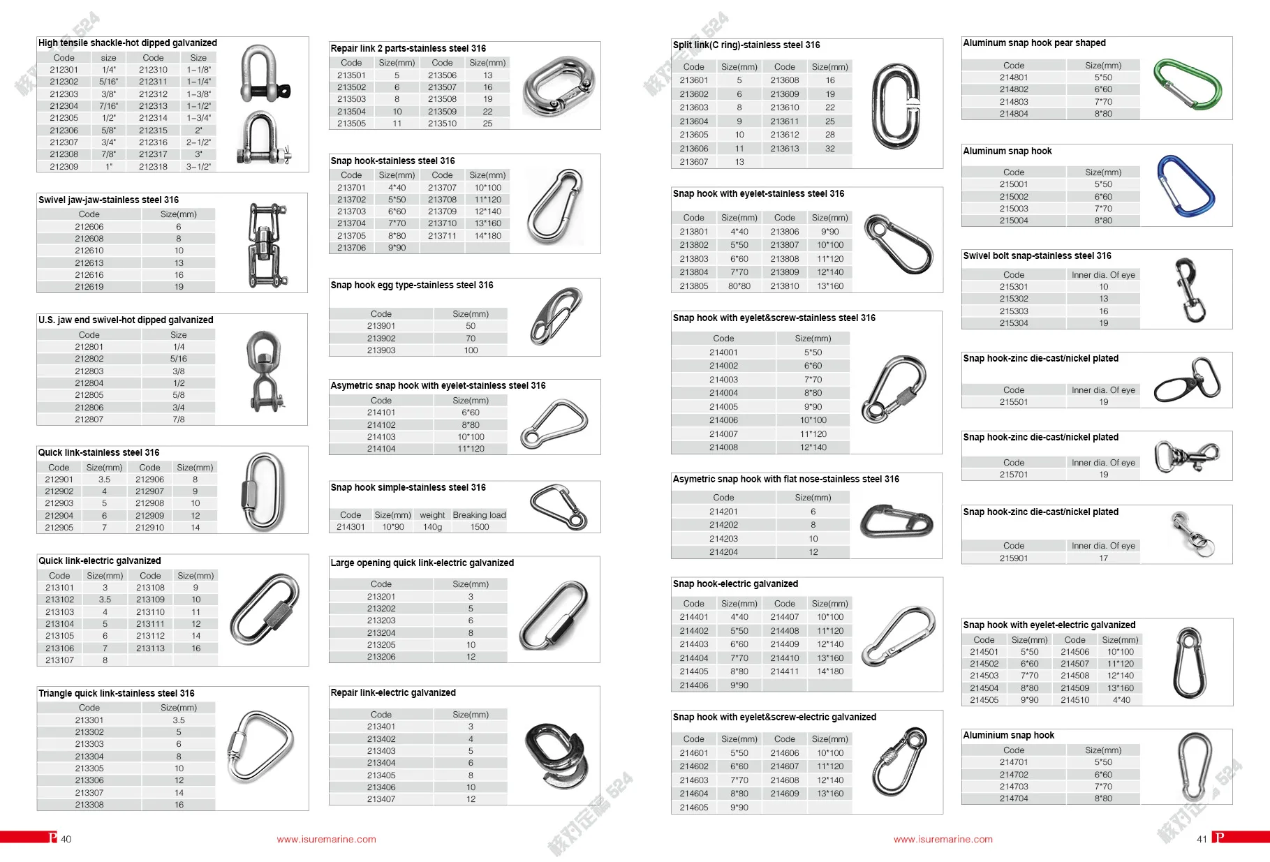 Isure Strong Metal Carabiner Clip Snap Spring Loaded Climbing Karabiner