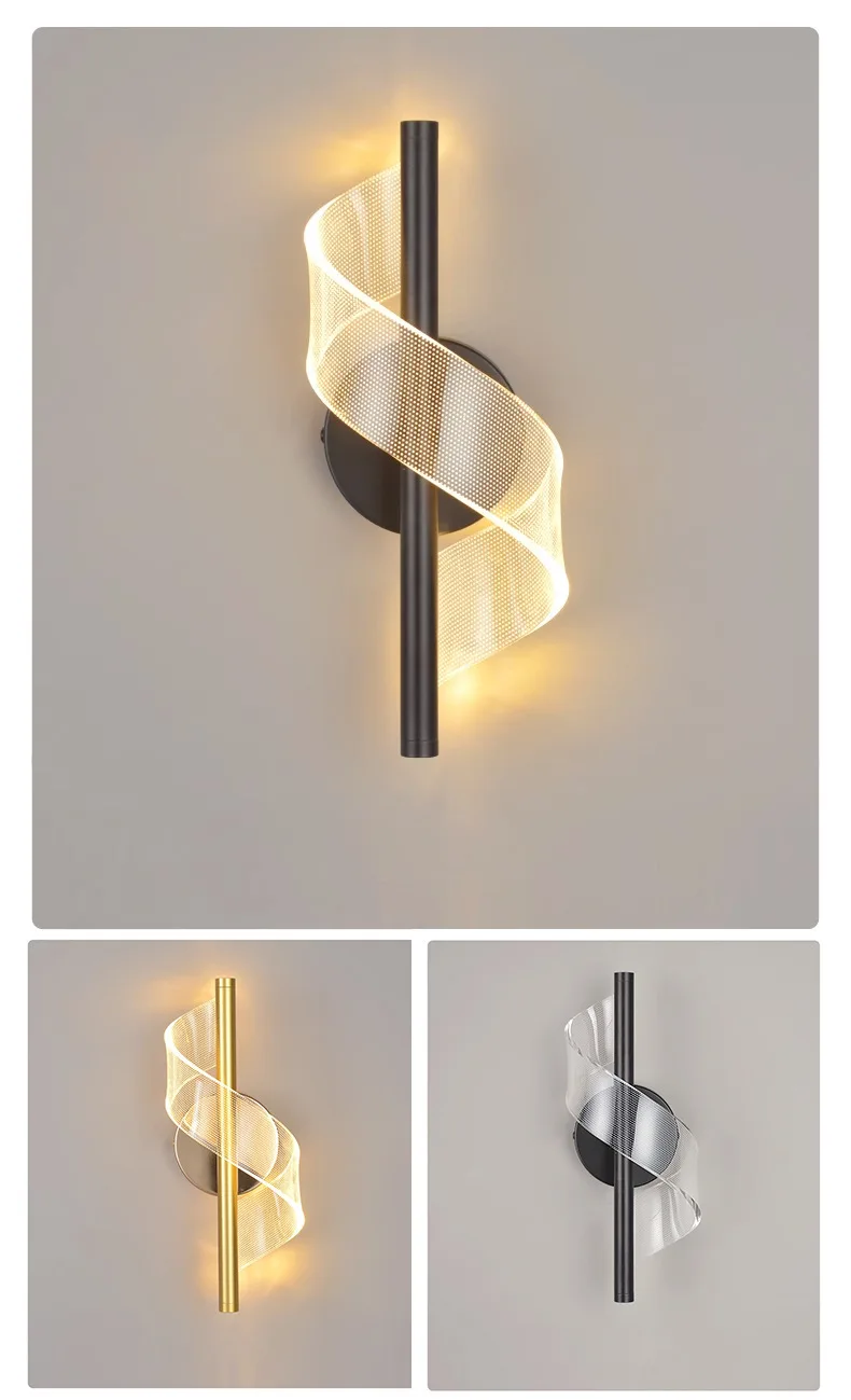 product modern minimalist nordic led bedside lamp cross border ultra bright aluminum for bedroom living room aisle background wall light-14