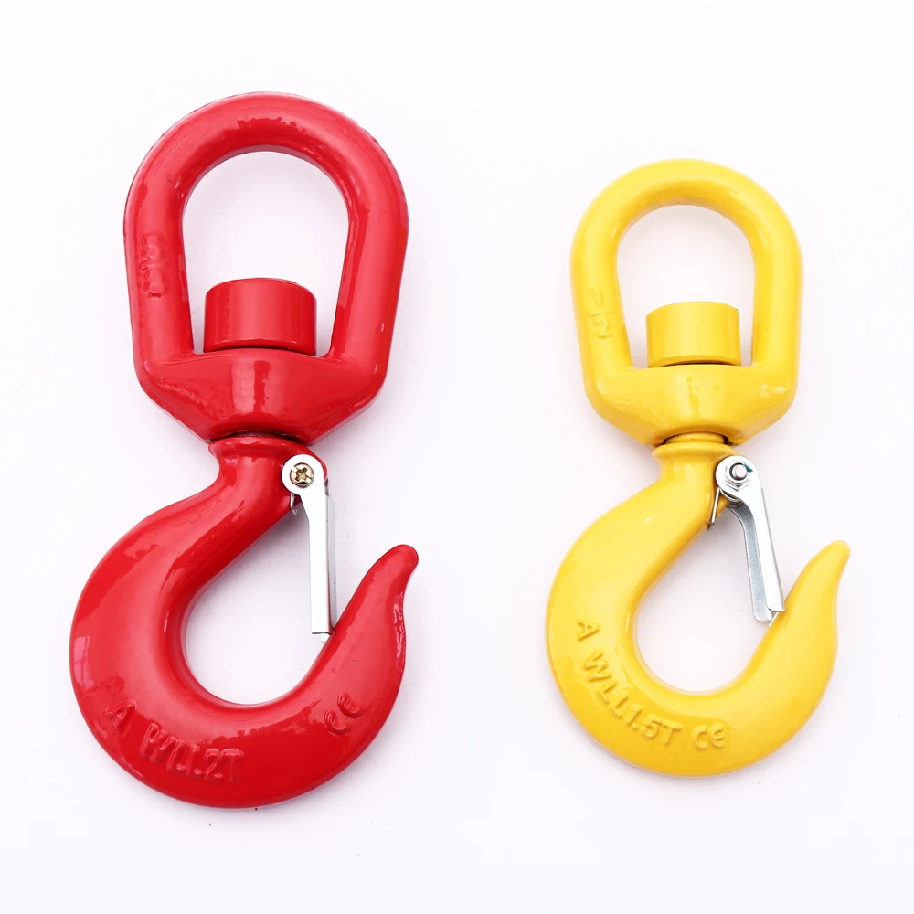 High Quality Us Type Lifting Eye Swivel Hoist Hook With Safety