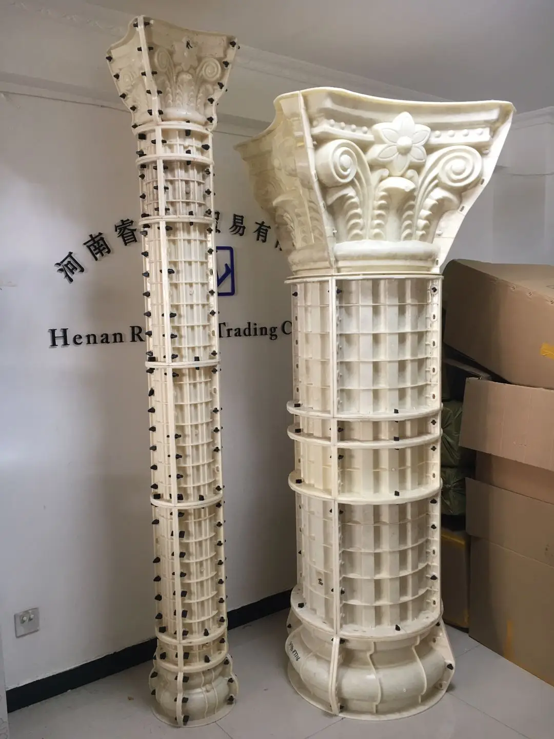 50cm Round Decorative Concrete Roman Column Pillar Plastic Molds For