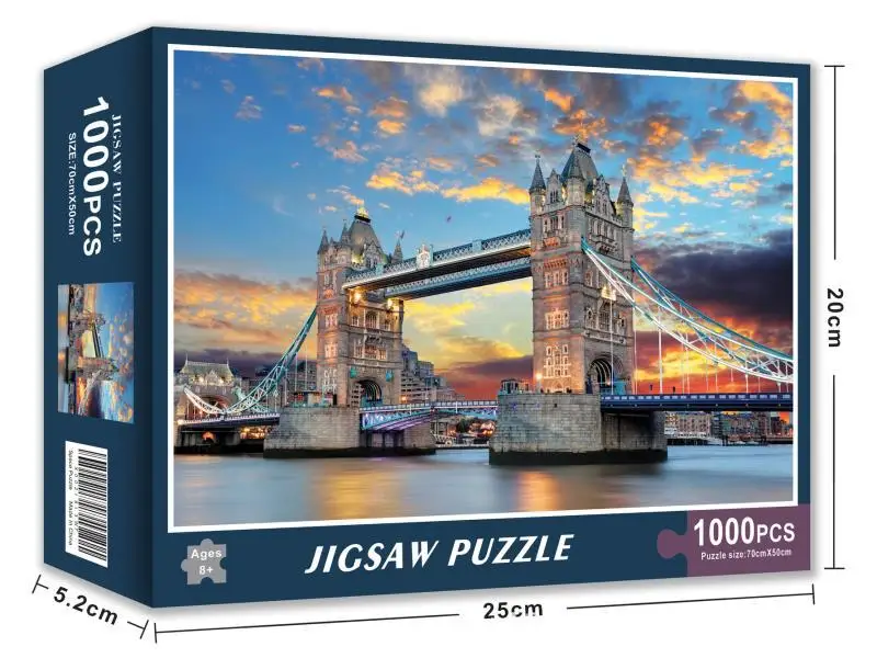 Factory Wholesale Hot Sell Customized Jigsaw Puzzle For Adult 1000