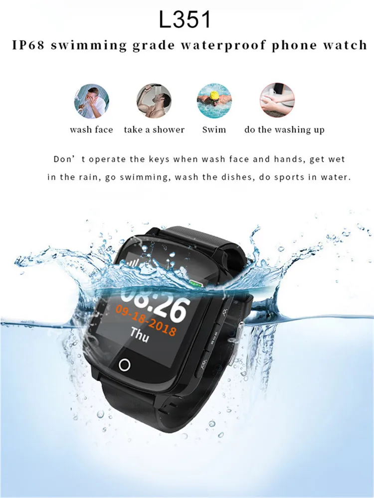 Intrinsically Safe Emergency Phone Sos Elderly Smartwatch For Elder