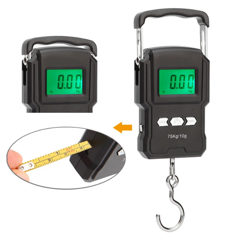 Jetshark Fishing Tackle Scale With 100cm Ruler Luggage Multifunctional