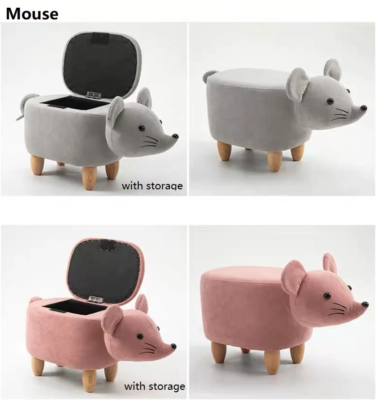 Home Furniture Foot Stool Animal Storage Stool Animal Elephant Kids