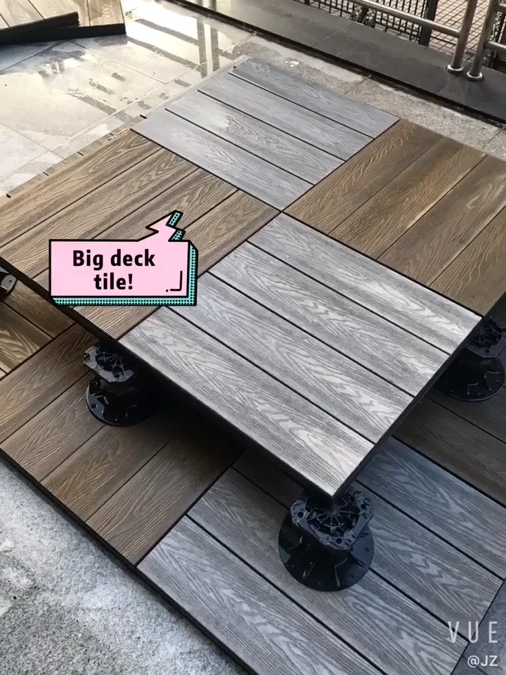 Snap Design Fireproof Deck Composite Decking Tile Click Together Patio ...