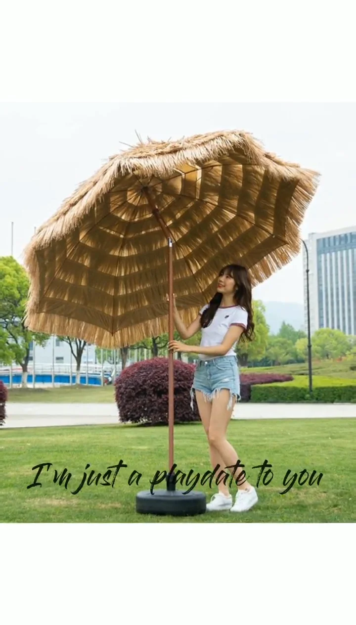 Natural Color Outdoor Palm Beach Plastic Hawaii White Tiki Hula Pp