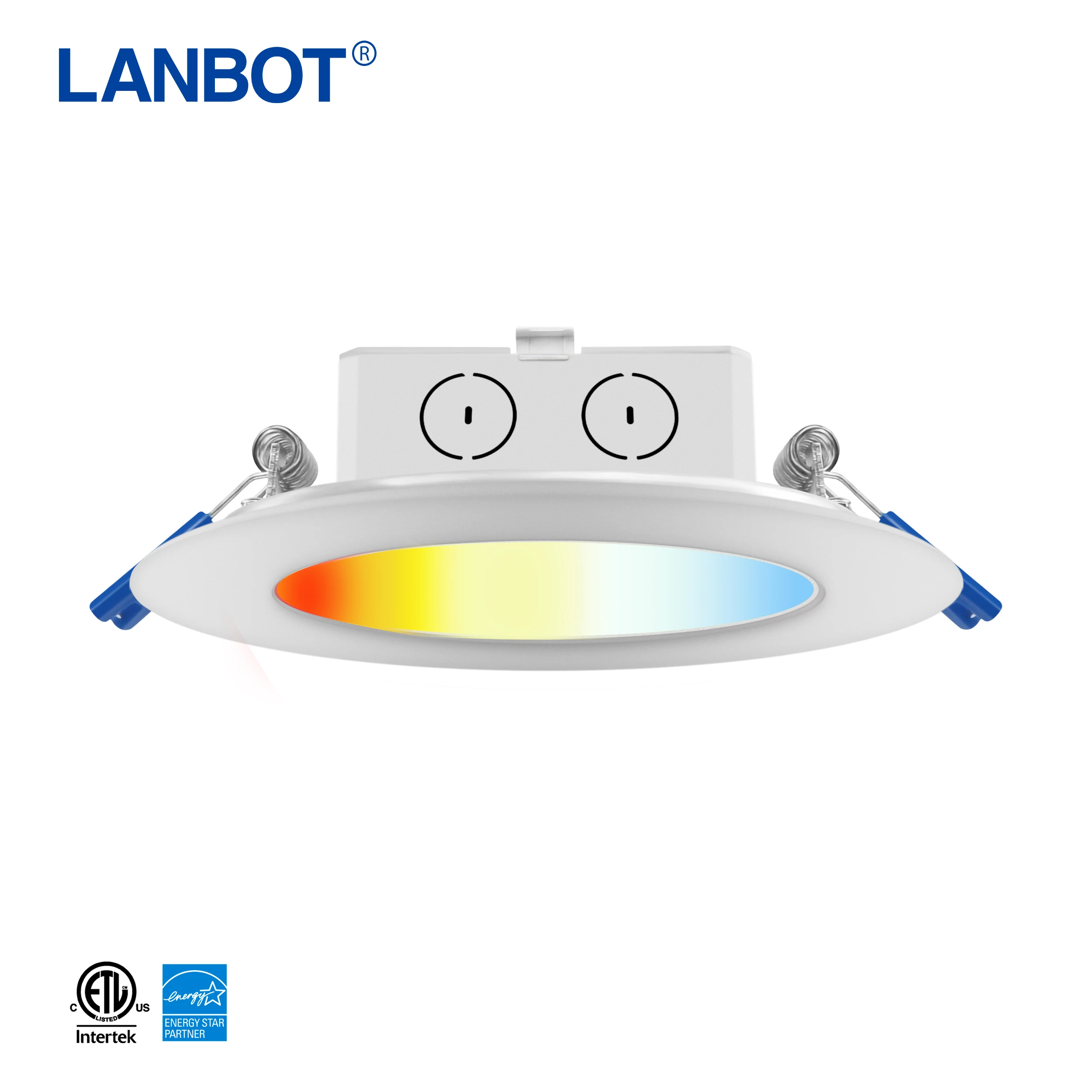 LANBOT 4 Inch LED Downlight with Smooth Trim Retrofit LED Recessed Lighting 5CCT changeable downlight