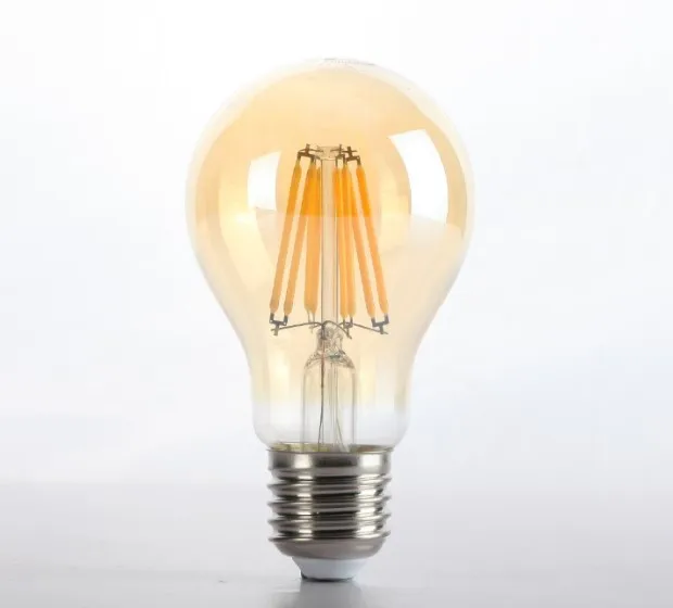 edison LED filament bulb A60 globe 6w 8w light E27 B22 Base dimmable warm white