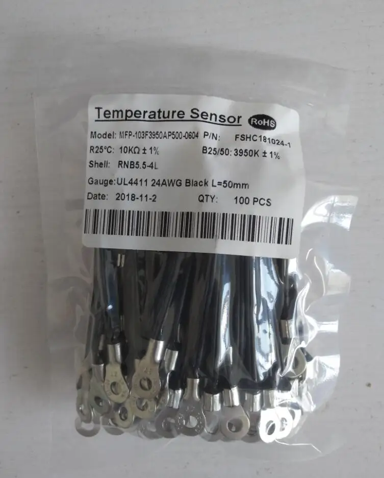 Custom Design Bms Ups Ev Car Thermistor Temperature Sensor 10k 3950