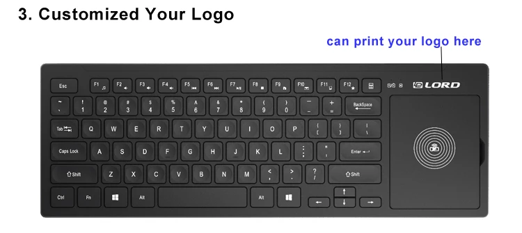 2019 New Touch Sensitive Computer Keyboard Wireless Keyboard with Touch Pad