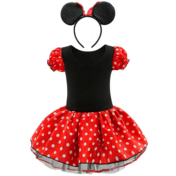 New Girls Children Kids Dance Fancy Dress Costume Polka Dot Skirt Age 5-10 Years