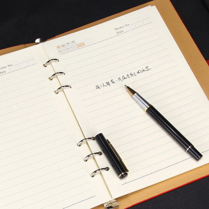 6 Holes Binder Notebook Refilling Inner Papers Stationery Line,Grid