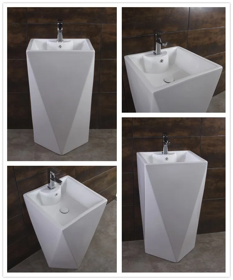 2020 hot sale bathroom luxury one piece ceramic pedestal basin sink basin