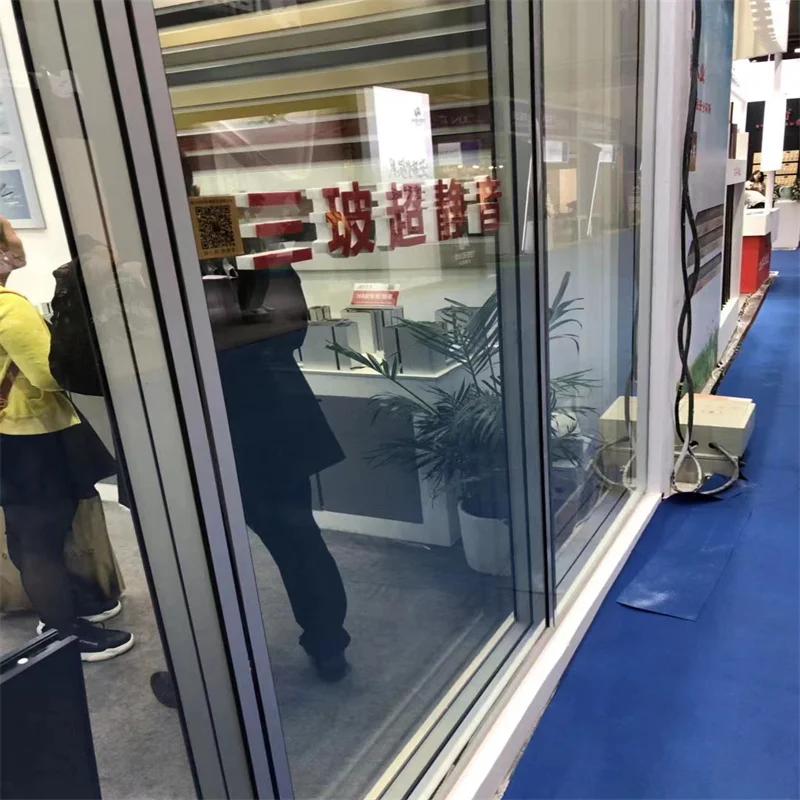 Three Glass Partition (Two Chambers) 108mm Aluminum Frame & Steel Keel - Luxury Showroom Use factory