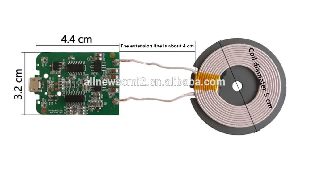 Wholesale Fast Wireless Charger Module Transmitter Coil Universal QI Fast Charge PCBA Circuit Board 10W