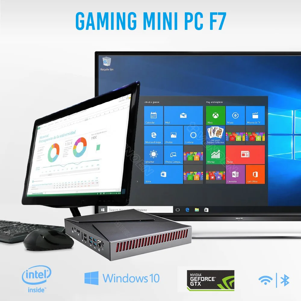 Mini PC Linux Ubuntu Computer Dual Gigabit Ethernet 2G Ram 64G mSata SSD  300M WiFi Quad Core J1900 CPU
