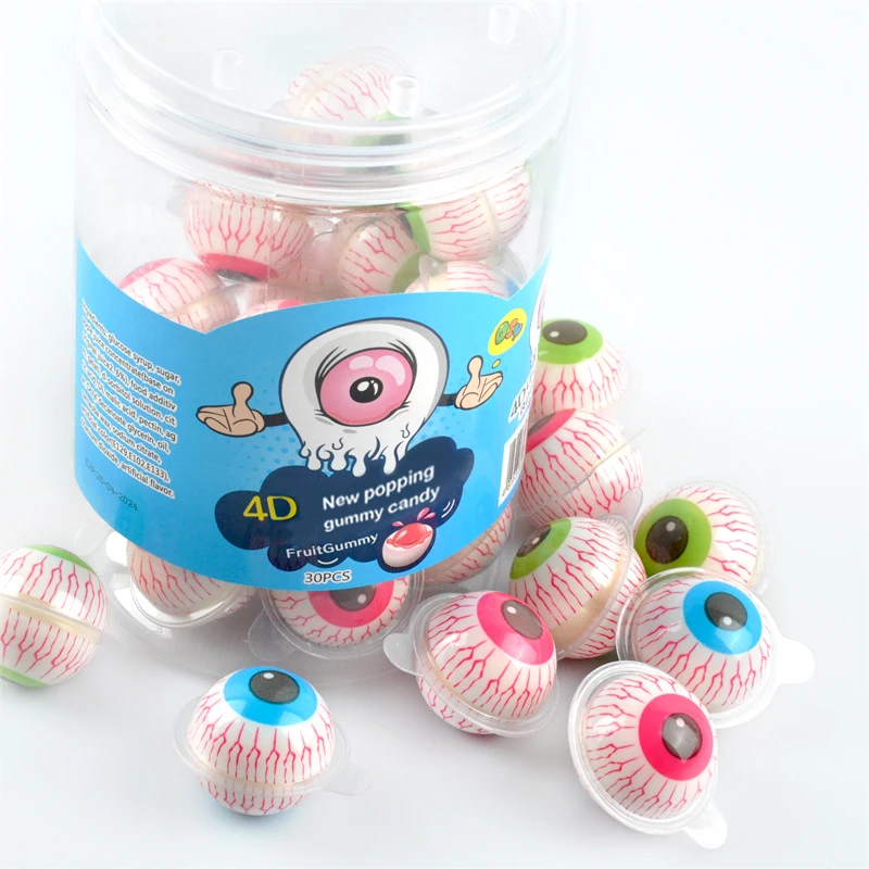 New Arrival Eye Ball Gummy Jelly Burst Exploding Candy Ball - Buy Eye ...