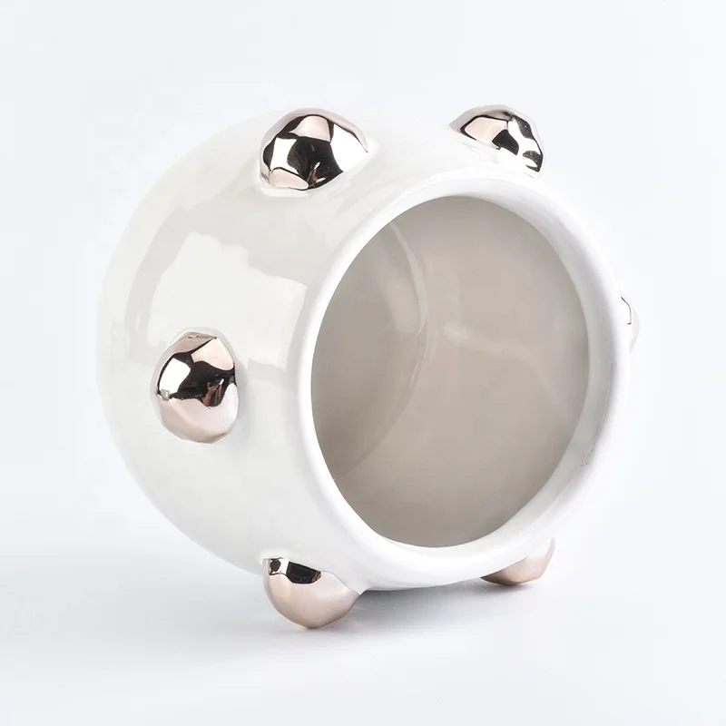 330ml White ceramic candle jar customized candle vessel party decor