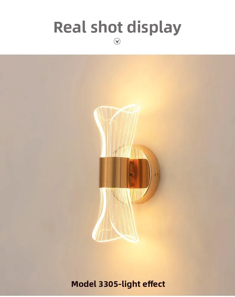 product cross border minimalist modern bedside lamp creative bedroom living room nordic led ultra bright aisle background wall light-12