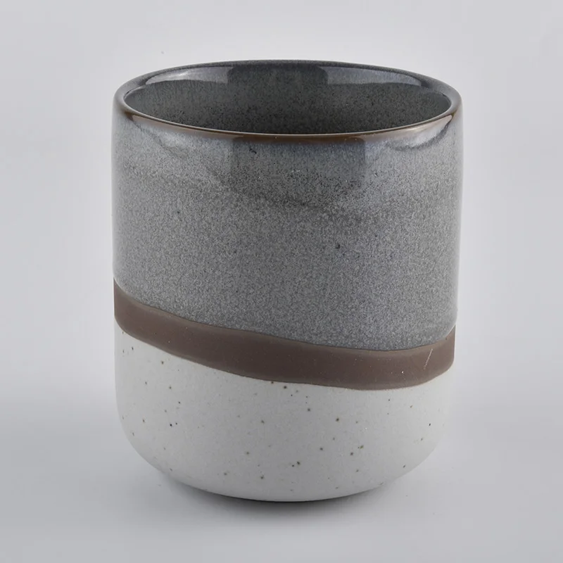 empty new ceramic jars for candle making