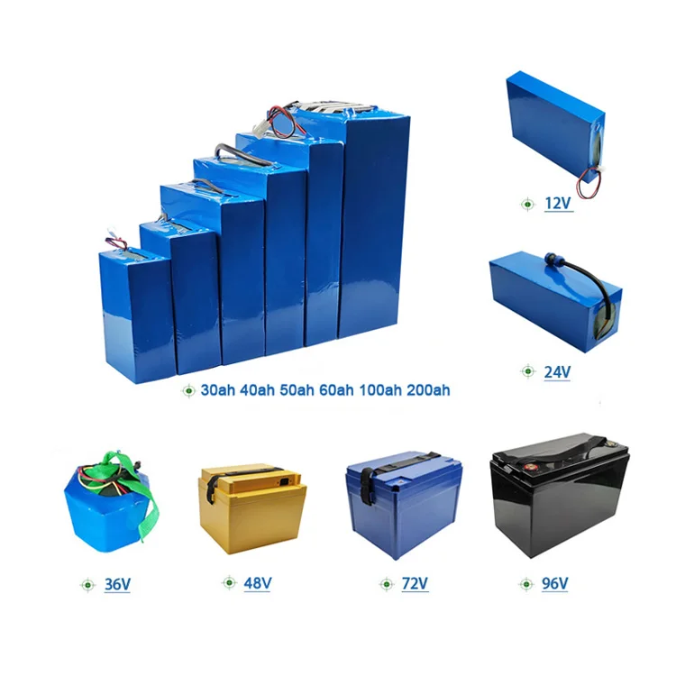 OEM 12v 24v 36v 48v 60v 72v 12ah 18ah 20ah 30ah 40ah 60ah 100ah 150ah 200ah 18650 rechargeable lifepo4 lithium ion battery packs