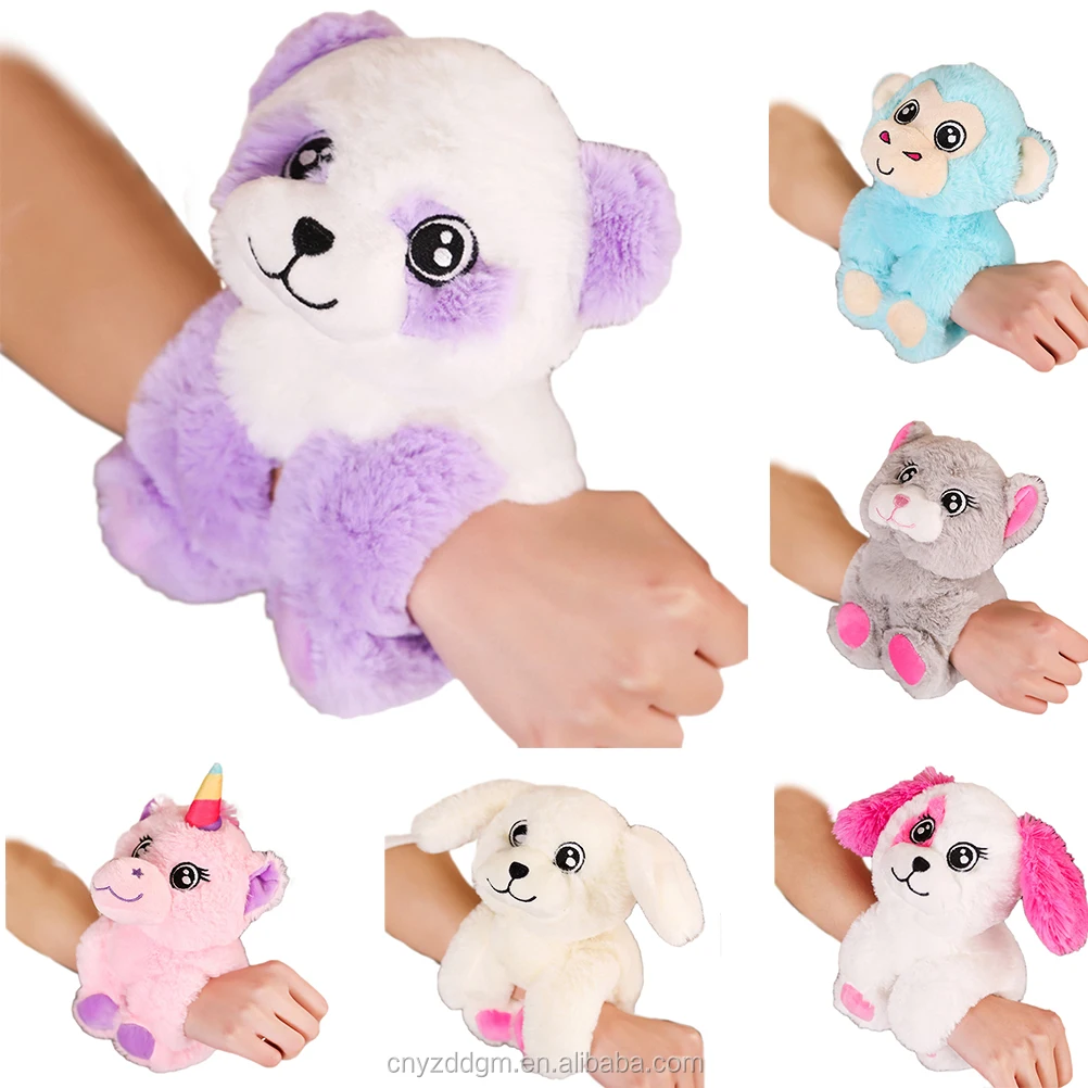 Cute Cartoon Cat Plush Animal Bracelet Soft Baby Toy Doll Children