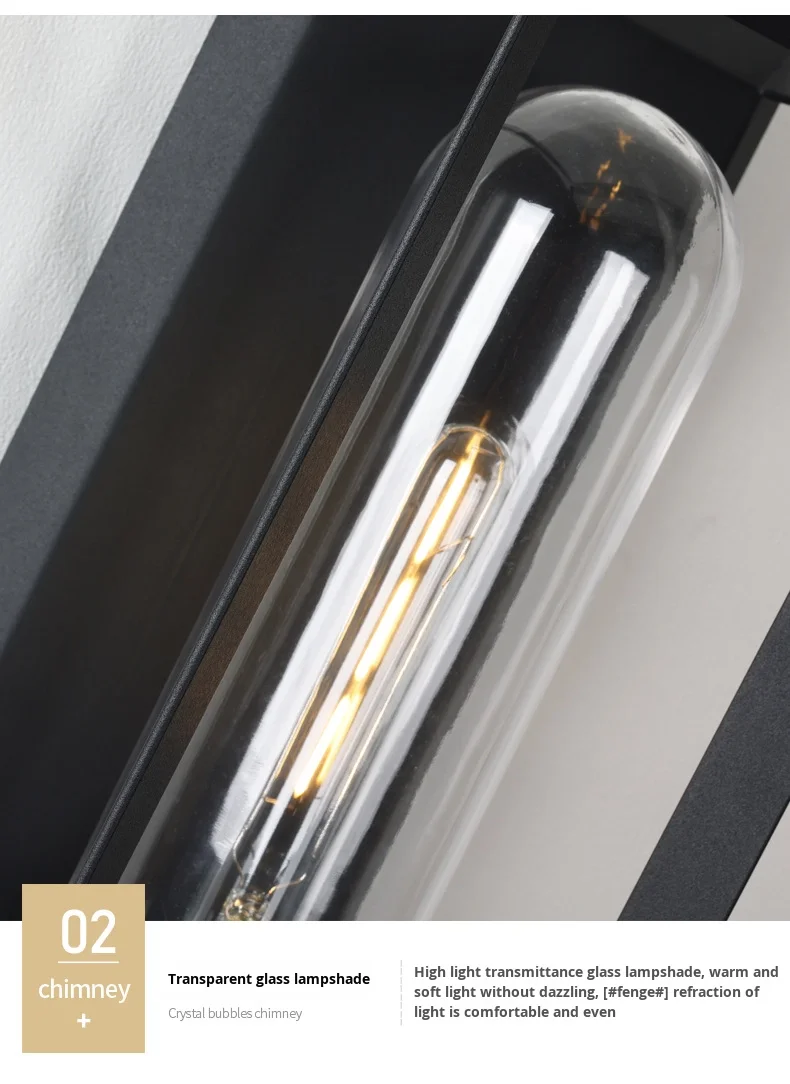 product modern outdoor led wall lamp simple waterproof for villa gate corridor balcony terrace courtyard lighting rainproof aluminum-11