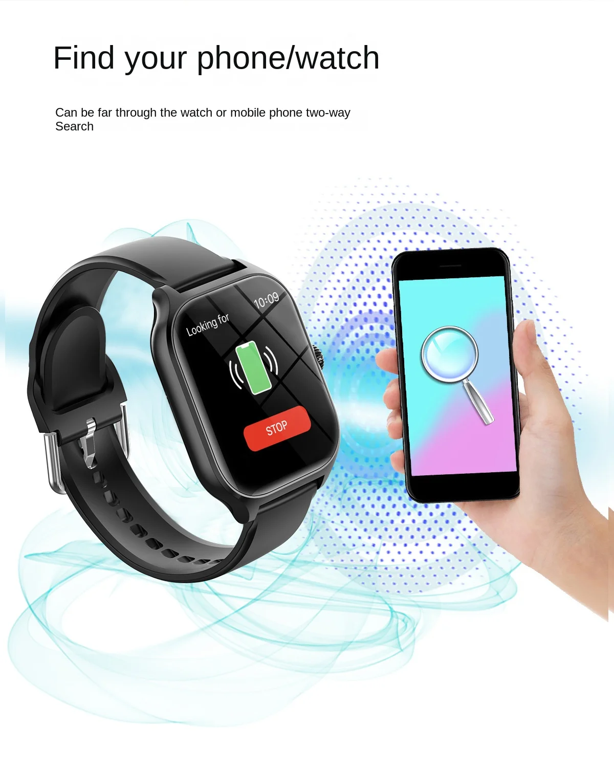 蓝牙智能手表心率监测信息提醒长电池寿命触摸屏男士商务女装时尚礼品