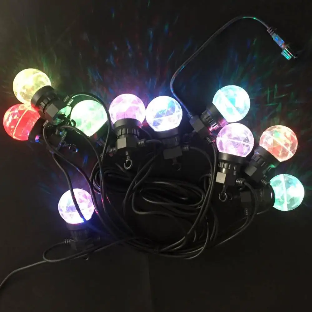 Led black cable belt ball balloon globe string light for decoration