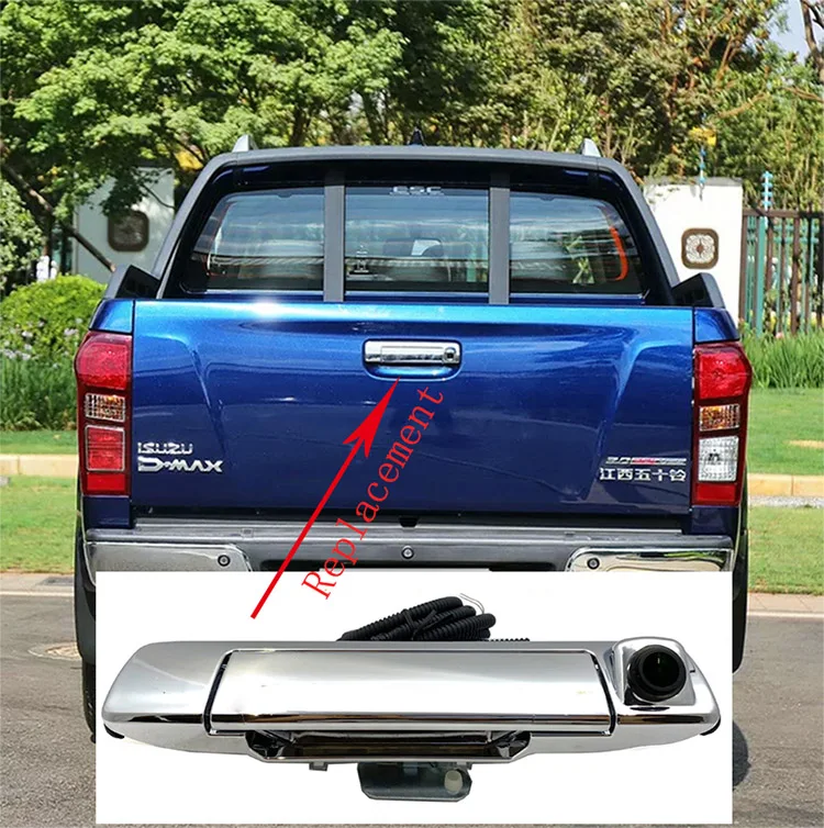Tailgate Handle Backup Reverse Camera with HD Night Vision Waterproof use for Nissan ISUZU D-MAX Pickup Truck