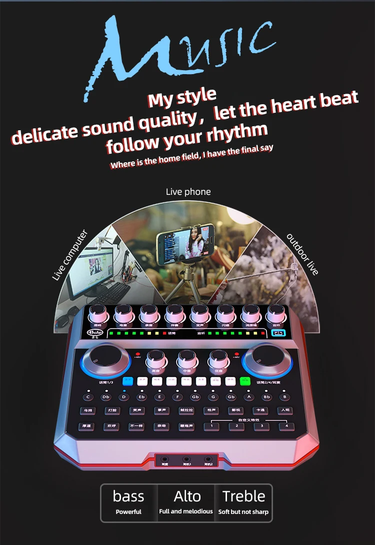 Best Quality China Manufacturer Sound Card Xox K10