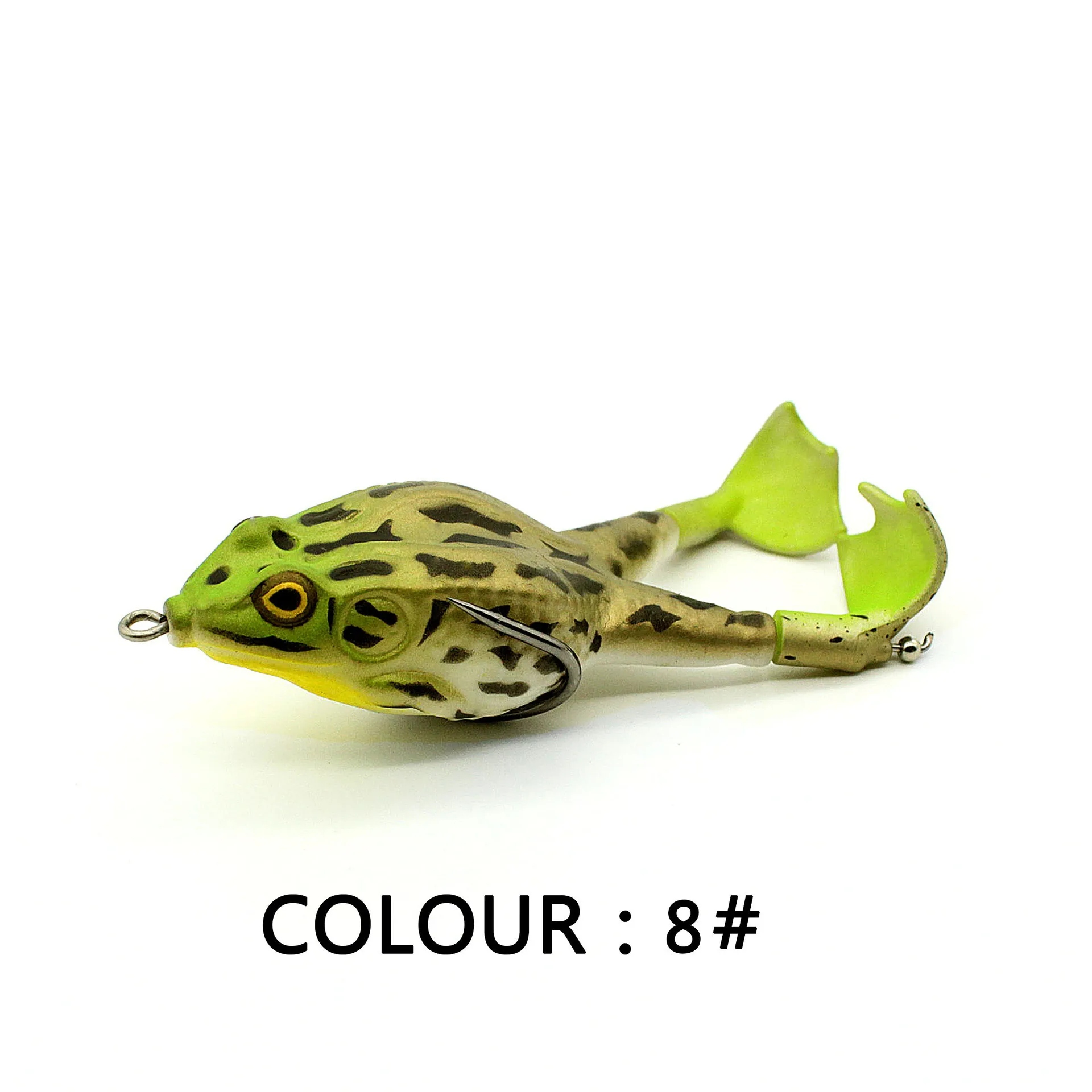 Lifelike Portable Soft Fishing Lures Bass Bait Rubber Frog Double Propellers Lifelike Portable Soft Fishing Lures Bass Bait Rubber Frog Double Propellers