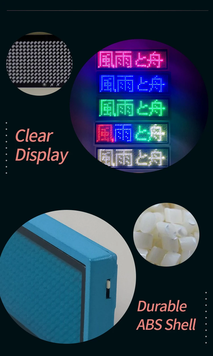 Customize Programmable Led Display Name Badges Wireless App Led Name