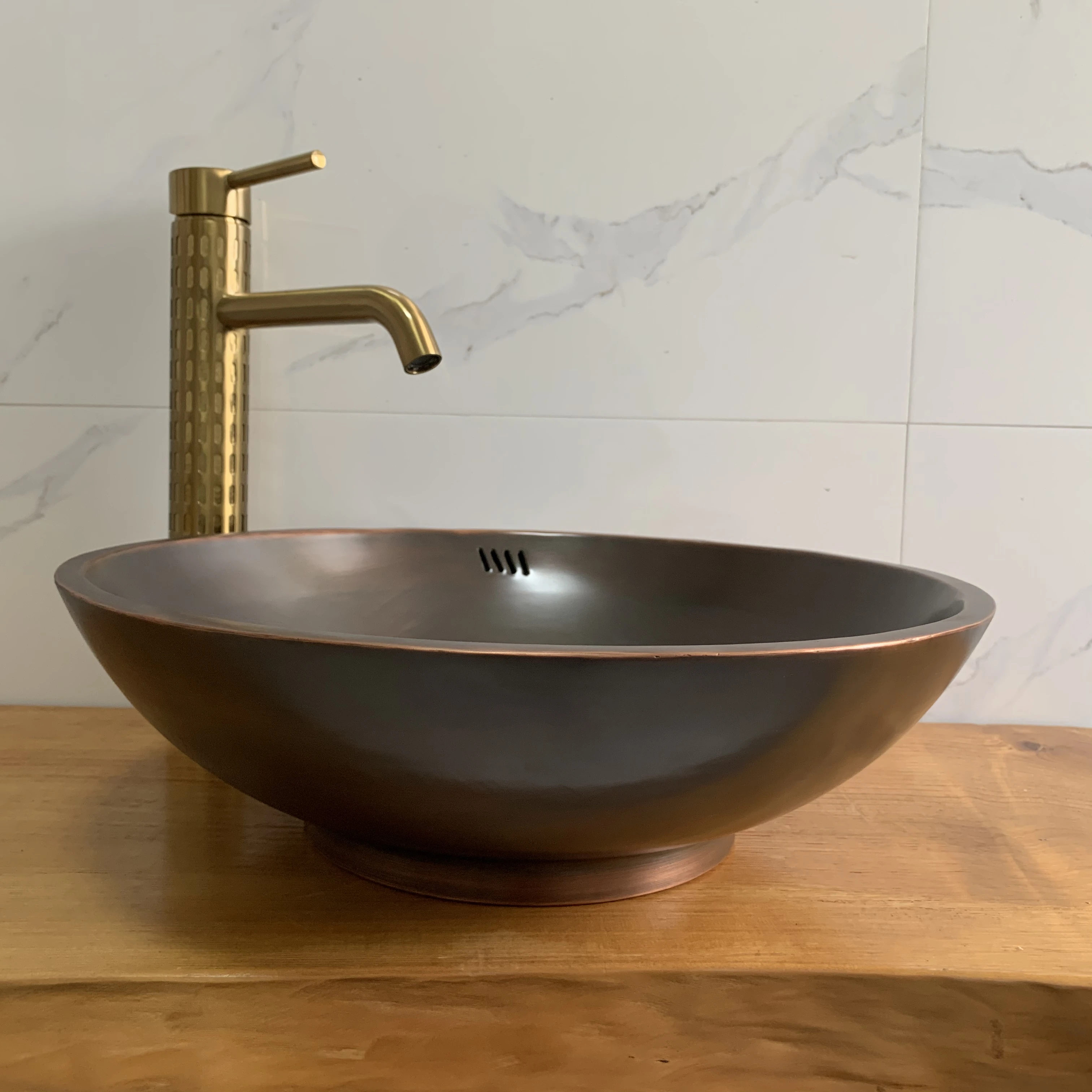 2020 Copper Double Layer Basins With Overflow Wash Basin Bathroom Sink Hand Wash Basin Modern Counter Top Sink Buy Double Sinks Bathroom