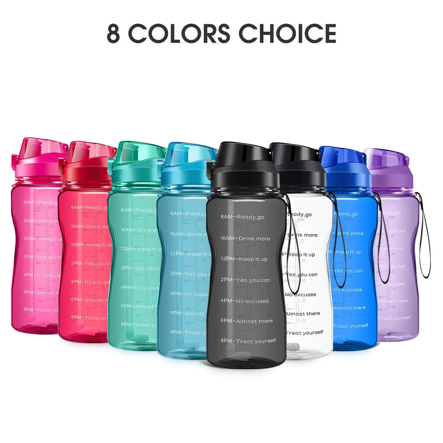 Plastic 2.2l Large Fitness Bpa Free Sports Tritan Motivational Water