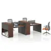 Custom high quality modular Modern staff 4 person workstation two sided workstation office desk