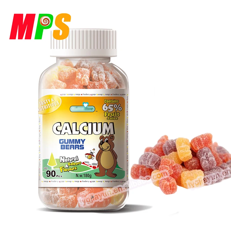 180g Factory Supply Halal Certified Gummies Gelatin Calcium Gummy Bear