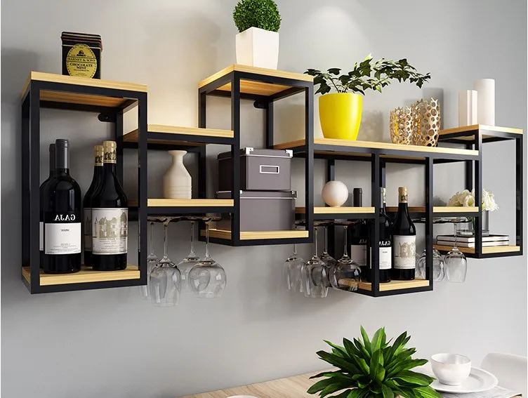 Household Wall Mounted Metal Bookcase Dividers Rack Corner Wall Shelf