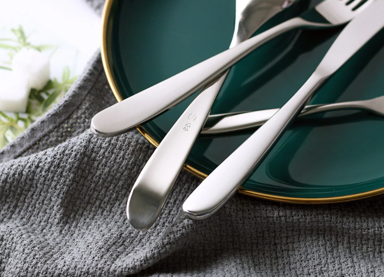 Wholesale Dinnerware set Coffee Spoon Forks And Knife Luxury Gold Cutlery Wedding Flatware Set