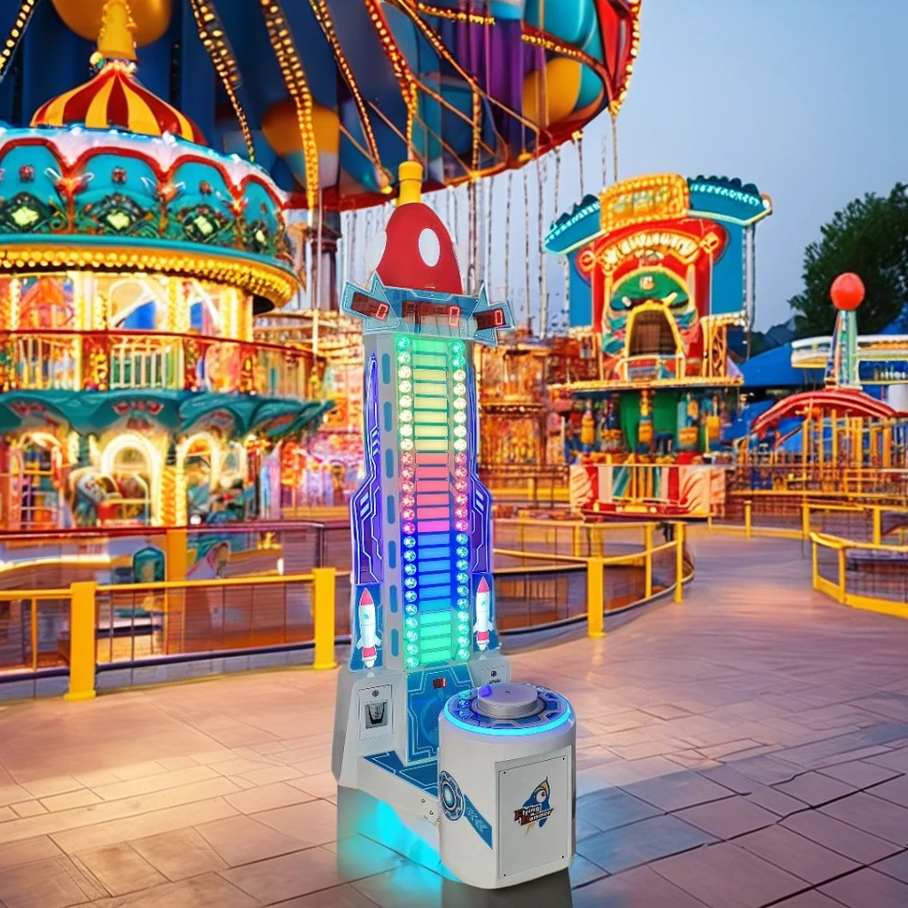 RaiseFun Metal Arcade Machine Coin-Operated Hammer Slam Strength Games with Ticket Redemption for Amusement Parks factory