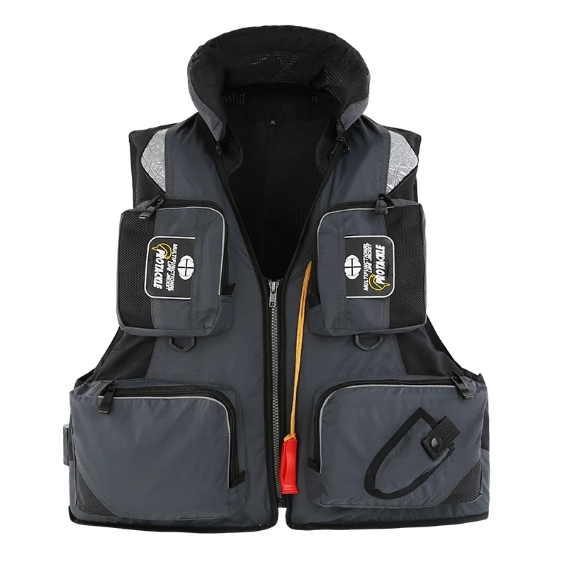 China Factory Fishing Life Jacket Portable Adult Vest Large Buoyant Marine Fishing Vest