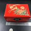 Custom selling Chinese culture red festive shell carving jewelry box