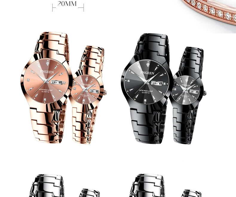 Couple Watch For Lovers Quartz Wristwatch Fashion Business Men Watch