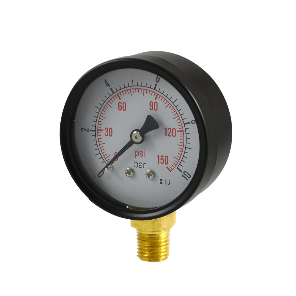 63mm Pressure Gauge Manometer Cheap Pressure Gauge Bottom Connection ...