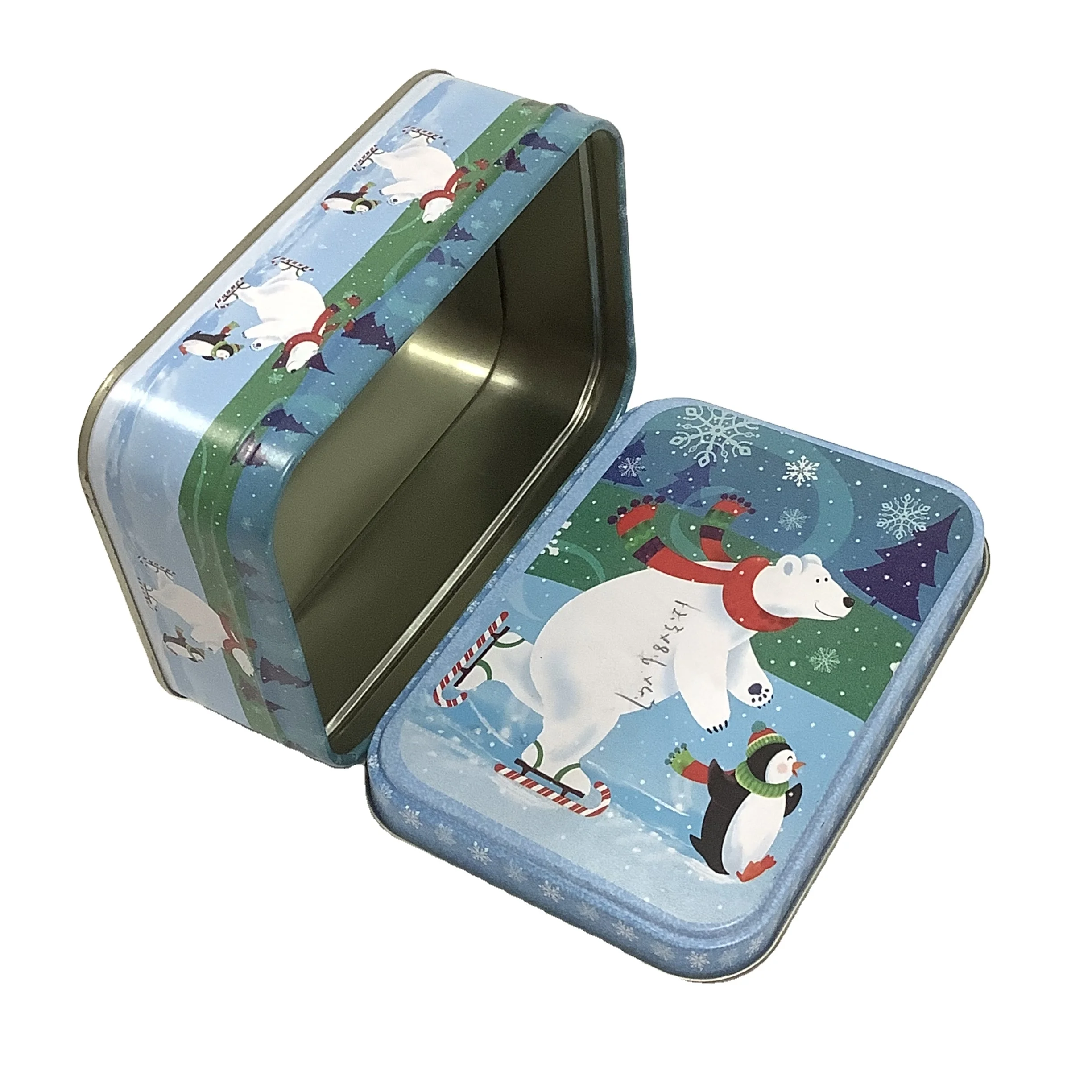 Custom Cookie Tins & Containers Empty Tin Cans Rectangular Tin