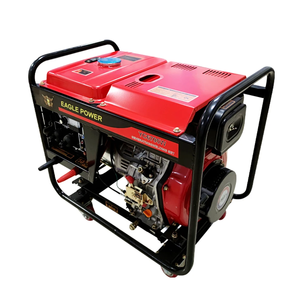 5kw Open Frame Diesel Welding Generator Wheels Included Auto Start Easy ...