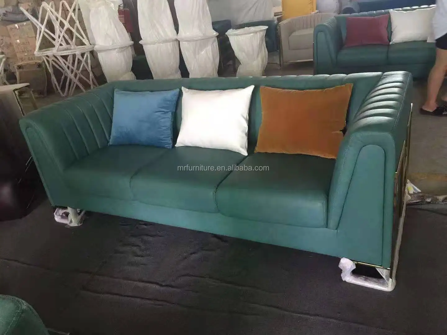 Luxury Gold Stainless Steel Frame Lounge Chair Sofa 23 Seater Couch For Living Room Buy